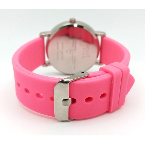 971 - An Unworn Sports Fashion Quartz Watch by Annii Pink Model AP630 Be. 37mm Case. New Battery Fitted Ju... 