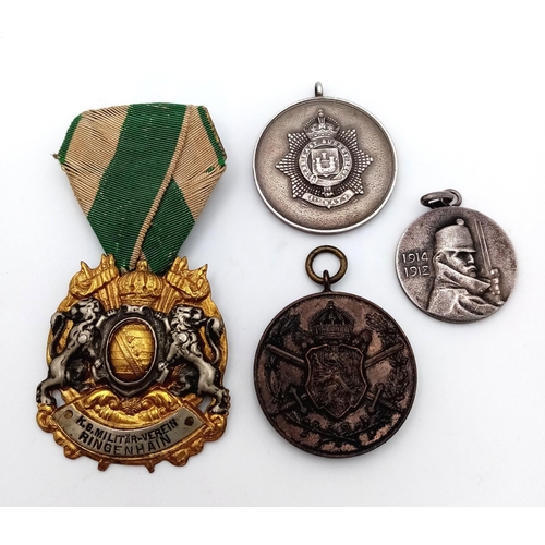 993 - An Interesting Collection of Vintage Military Badges, Ring, Pins and some Coins Contained in a Vinta... 