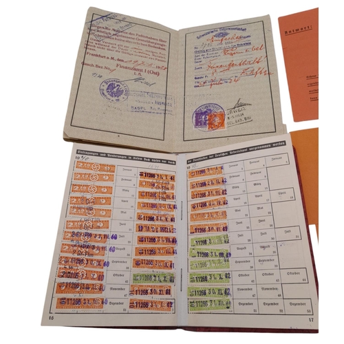 578 - A Collection of Original Pre & WW2 German Passes and Ephemera Comprising; 1) A Deutsches Reich Pass ... 