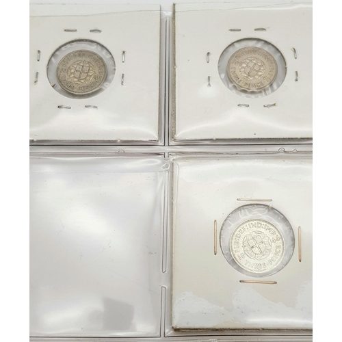 630 - Selection of GEORGE V & GEORGE VI , SILVER THREE PENCE PIECES. To include a consecutive run from 193... 