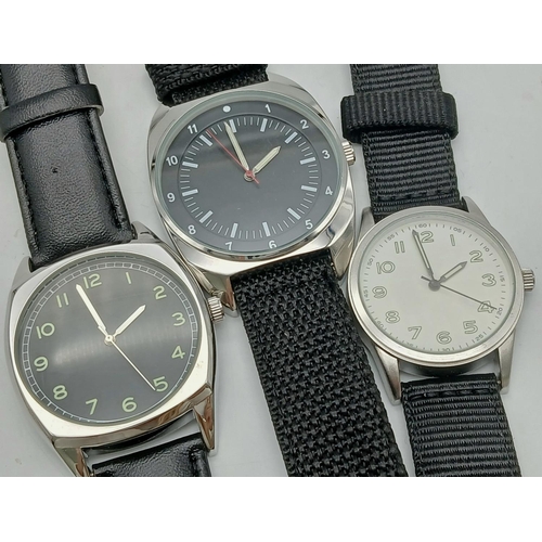 669 - Three Unworn and Boxed Military Homage Watches Comprising: 1) A 1980s Design Russian Pilot's watch -... 