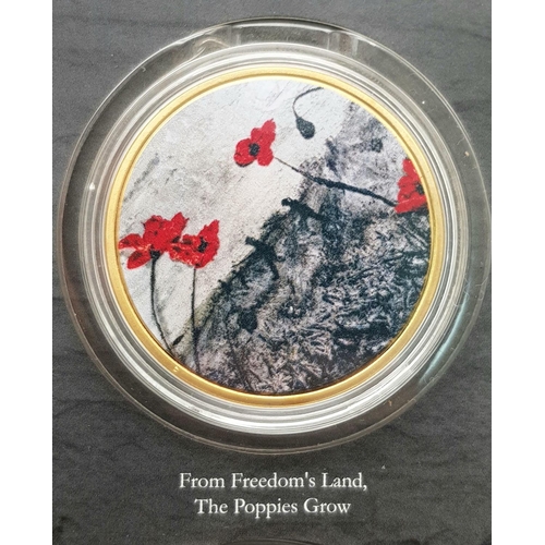 953 - A Set of Four War Poppy Collection Coins by Jacquiline Hurley in Support of Combat Stress, Mint Cond... 