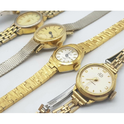 863 - Seven Different Style Quartz Ladies Watches - All in need of a battery so as found.