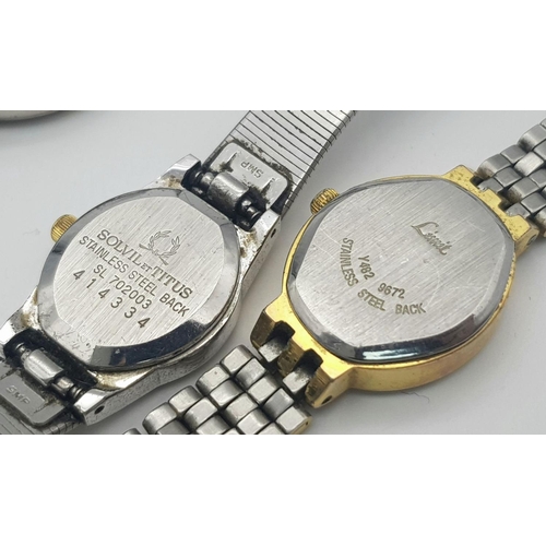 863 - Seven Different Style Quartz Ladies Watches - All in need of a battery so as found.