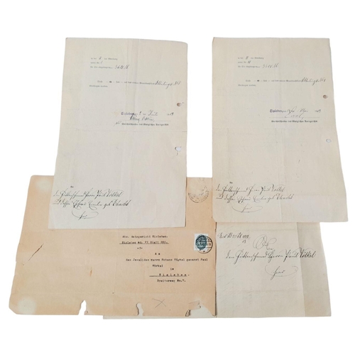 543 - A Parcel of Very Interesting WW1 & WW2 Original German Documents Comprising; A 1943 Pass, 1944 Pass,... 