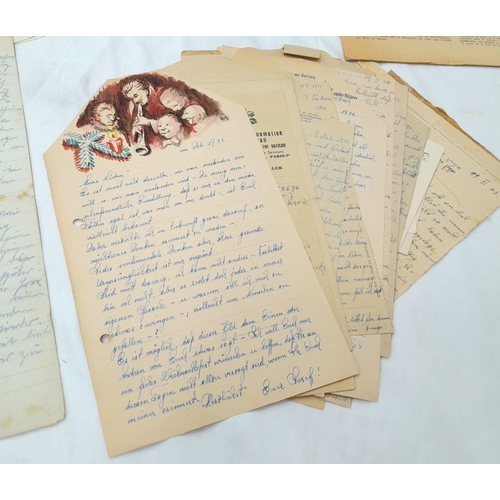 585 - A Fascinating Collection of 35 Original WW2 German Prisoner of War Letters & Postcards. From a WW1/2... 