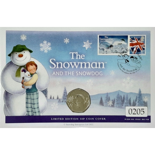 1014 - A Parcel of Three Limited Edition ‘The Snowman’ Coins and Ingot. Comprising; 1) A Seal Ingot and Xma... 