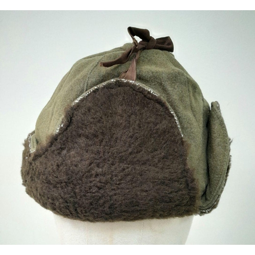 1168 - A Very Good Condition WW2 Dated 1940 Canadian Soldiers Brill Cap. Felt and Fur, Size 71/4. From the ... 