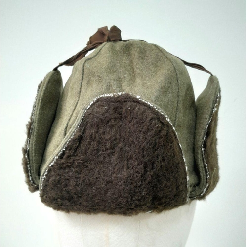 1168 - A Very Good Condition WW2 Dated 1940 Canadian Soldiers Brill Cap. Felt and Fur, Size 71/4. From the ... 