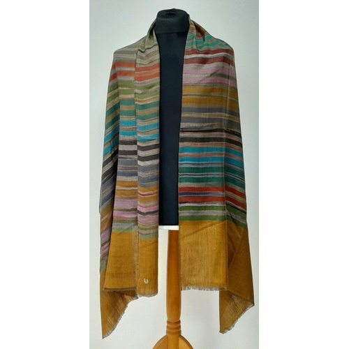 962 - A Chinese Nanjing Multi-Coloured Soft Textile Scarf. 108cm x 76cm. As new.  Ref: AT32