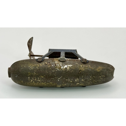 1007 - A WW1 Unique Original Trench Art Model of a Zeppelin. Hand Crafted. Believed to be made by a German ... 