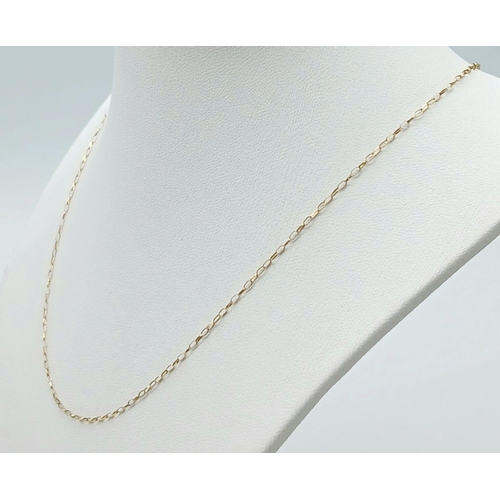 1032 - A 9 K yellow gold chain necklace , length: 30 cm, weight: 0.9 g.