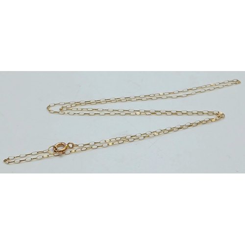 1032 - A 9 K yellow gold chain necklace , length: 30 cm, weight: 0.9 g.