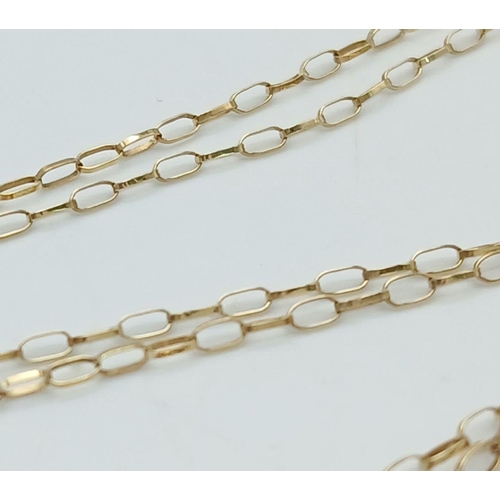 1032 - A 9 K yellow gold chain necklace , length: 30 cm, weight: 0.9 g.