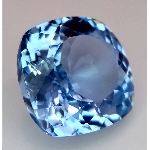 886 - A Gorgeous 14ct Ice Blue Jeremejevite Gemstone. Cushion cut - Heat treated. No visible marks or incl... 