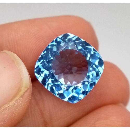 886 - A Gorgeous 14ct Ice Blue Jeremejevite Gemstone. Cushion cut - Heat treated. No visible marks or incl... 