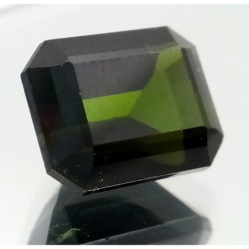 1066 - A Dark Green 7ct Tourmaline Gemstone. Comes with an E.G.L. certificate.