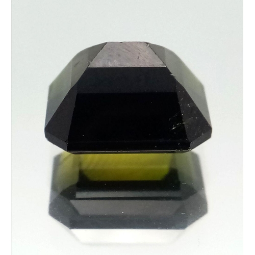 1066 - A Dark Green 7ct Tourmaline Gemstone. Comes with an E.G.L. certificate.