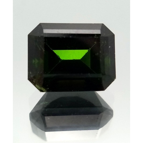 1066 - A Dark Green 7ct Tourmaline Gemstone. Comes with an E.G.L. certificate.