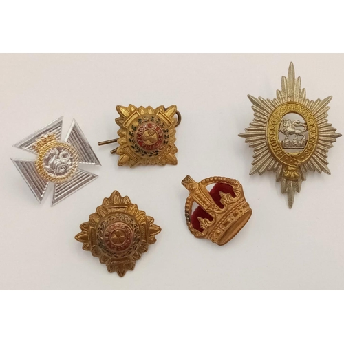 1182 - A Parcel of 11 Vintage Military Badges, Buckles Etc. Including Artillery Leather Belt Buckle. From t... 