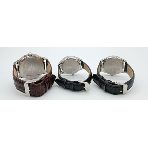 1091 - A Parcel of Three, Leather Strapped, Unworn Military Design Watches Comprising; 1) A 1930’s Design J... 