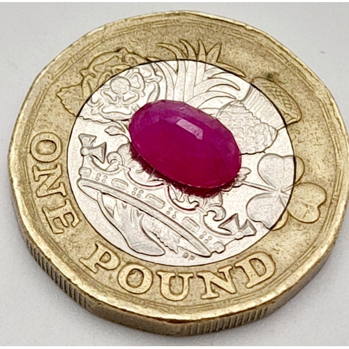 775 - 1.55ct Untreated Rare Afghanistan Ruby Gemstone GFCO Certified.