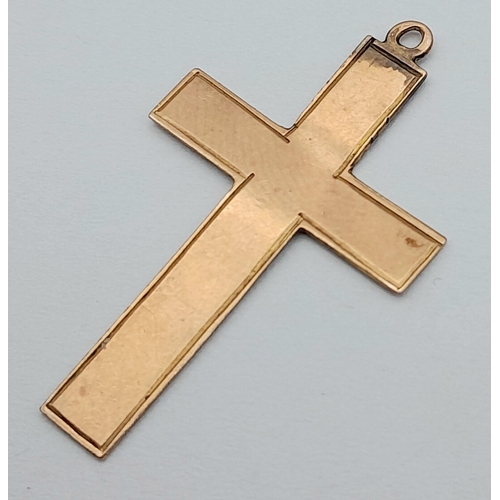 1547 - A 9K Gold Cross Pendant. 0.9g