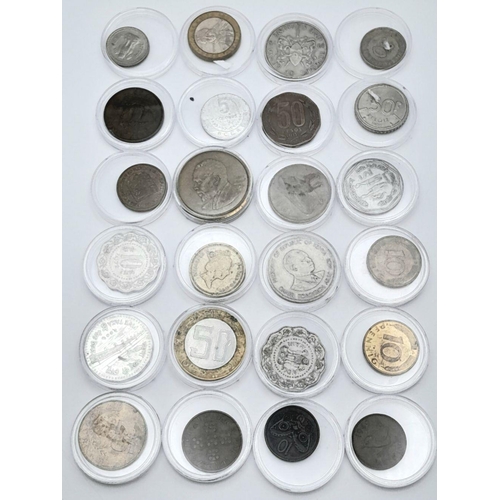 1480 - 24 Encapsulated World Coins - Perfect for a starter collection.