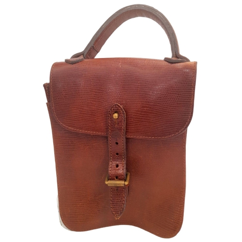 484 - A Wonderful Vintage Mulberry Small Satchel Bag with Shoulder Strap. Brown textured leather exterior.... 