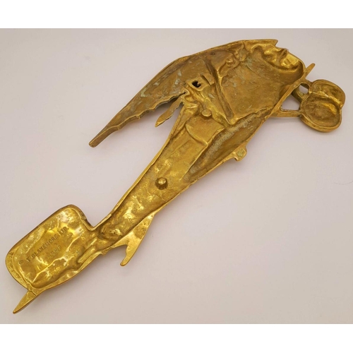 610 - An Antique Cast Brass Plaque of Nieuport C17 Fighter Plame. 
Makers mark of T. Blakemore Ltd. 5557. ... 