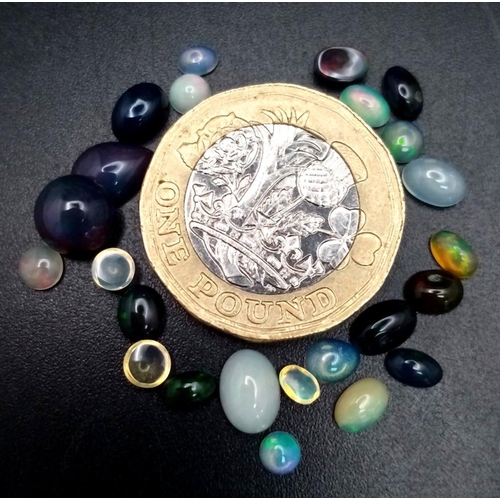 1468 - A Lot of 7.58ctw Multi Colour Fire Opals. GLI Certified. Ref: VU81