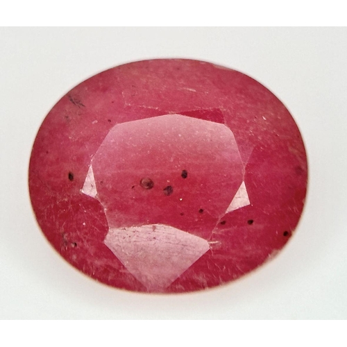 1475 - A 3.84ct Faceted Ruby. Oval Shape. IGL&I Certified. Ref: VU72