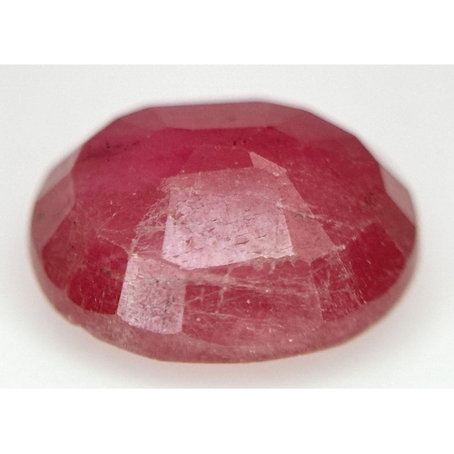 1475 - A 3.84ct Faceted Ruby. Oval Shape. IGL&I Certified. Ref: VU72