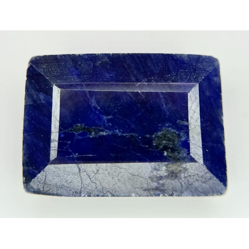 1482 - An 18.34ct Faceted Colour Enhanced Blue Sapphire. IGL&I Certified. Ref: VU71