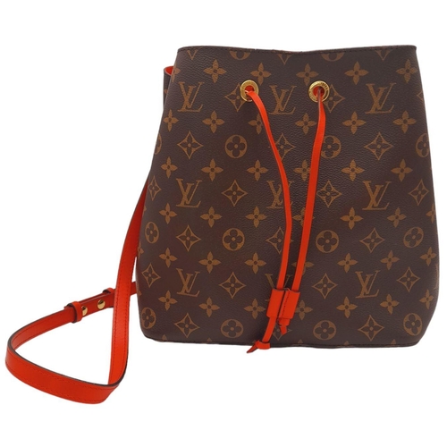 219 - A Louis Vuitton Neonoe Shoulder Bag. Monogram coated canvas exterior with gold-toned hardware, remov... 