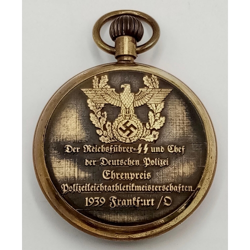 131 - 3rd Reich Presentation Pocket Watch from the Reichsführer of the SS and the German Police as a prize... 