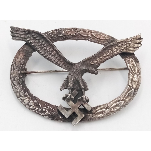 138 - 3rd Reich German Air Crew Badge circa 1936. Worn by sports pilots of the  DLV (Deutscher Luftsportve... 