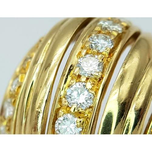 26 - An 18K YELLOW GOLD FANCY DIAMOND SET RING 0.50CT, 9.9G TOTAL WEIGHT, SIZE M.

ref: SC 6063