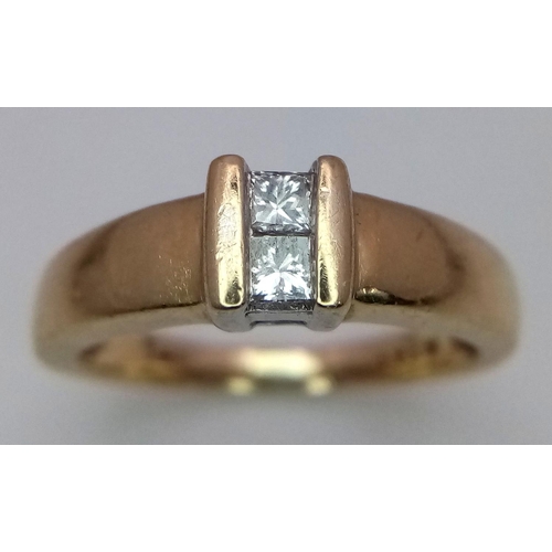 264 - A 9K YELLOW GOLD DIAMOND SET RING 0.25CT, 3.9G TOTAL WEIGHT, SIZE O.

ref: SC 6017