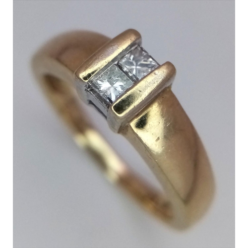 264 - A 9K YELLOW GOLD DIAMOND SET RING 0.25CT, 3.9G TOTAL WEIGHT, SIZE O.

ref: SC 6017