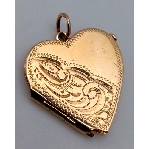 299 - A 9K YELLOW GOLD HEART LOCKET 2.9G TOTAL WEIGHT.

ref: SC 6002