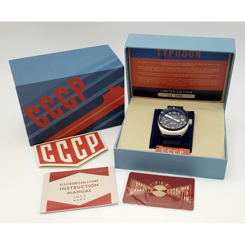 346 - An Russian Men’s , Limited Edition (216/300) CCCP Automatic Date Watch Model Typhoon CP-7072. Full W... 