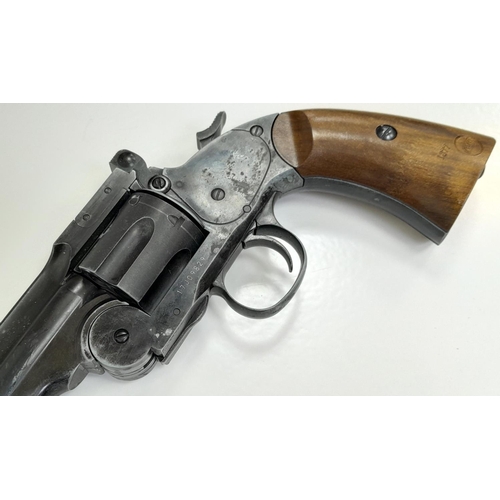 374 - A Schofield 6” Aging Black CO2 Revolver. Probably the most authentic of the CO2 pistols available. C... 