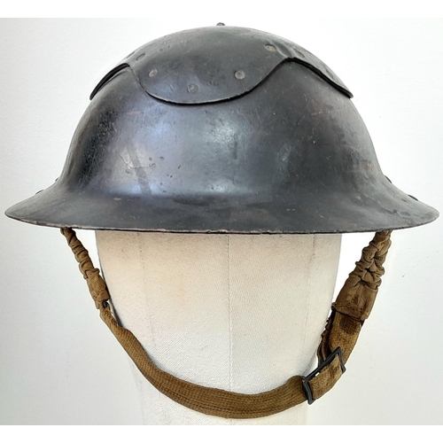 461 - WW2 British Homefront “Cromwell” Helmet with chinstrap and liner.