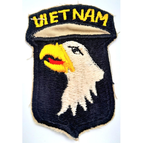 489 - A collection of 10 x Vietnam War Era “In Country” Made 101st Airborne Patches.