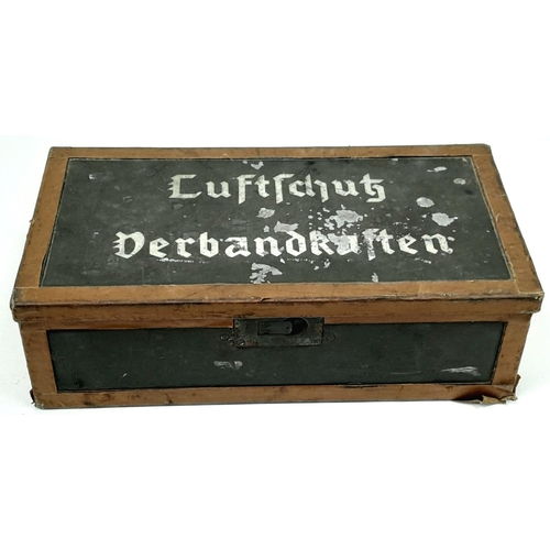 373 - 1937 Dated Luftshutz (Air Raid Police) First Aid Box with contents.