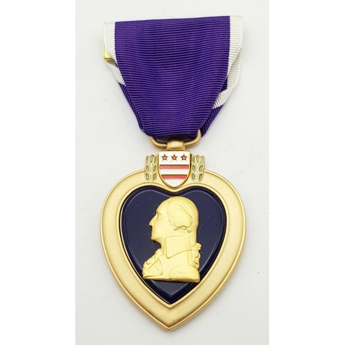 464 - Vietnam War Era Purple Heart in original case. The ribbon bar is missing as it would have been on th... 