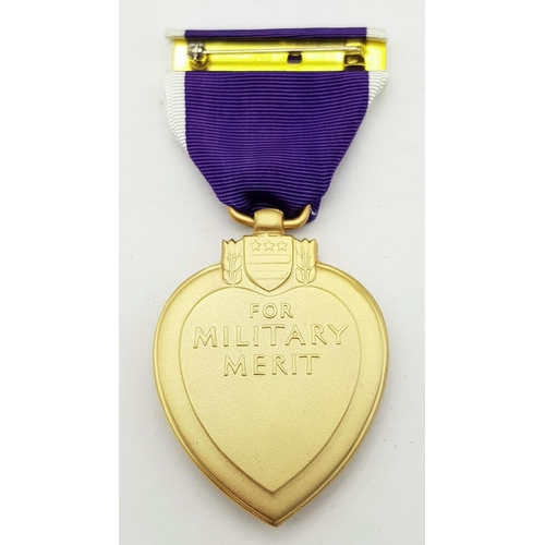 464 - Vietnam War Era Purple Heart in original case. The ribbon bar is missing as it would have been on th... 