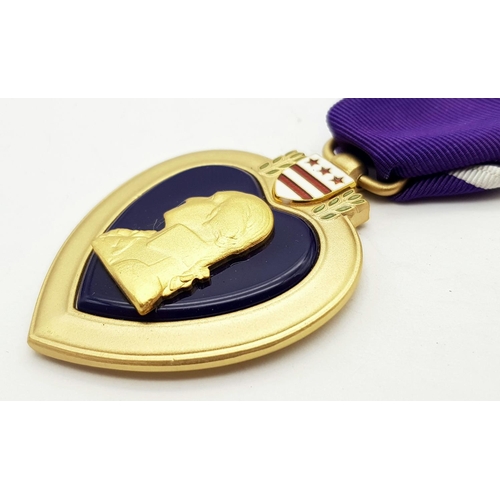 464 - Vietnam War Era Purple Heart in original case. The ribbon bar is missing as it would have been on th... 