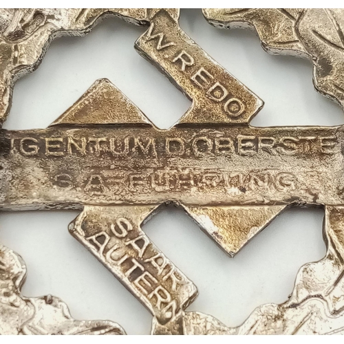 503 - 3rd Reich SA Silver Grade Sports Badge. Maker: Berg & Nolte.